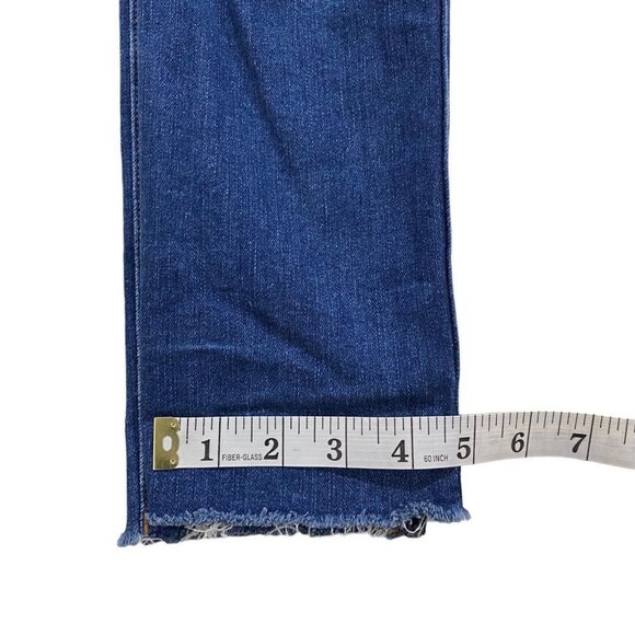 Madewell 10” High Rise Skinny Women Medium Wash Jeans Sz 23x27 Denim Raw Hem - Picture 13 of 13